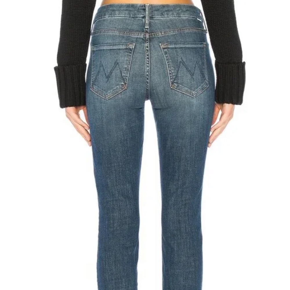 Mother Denim The Looker Ankle Step Fray Jeans in Can’t Leave It Alone sz 24